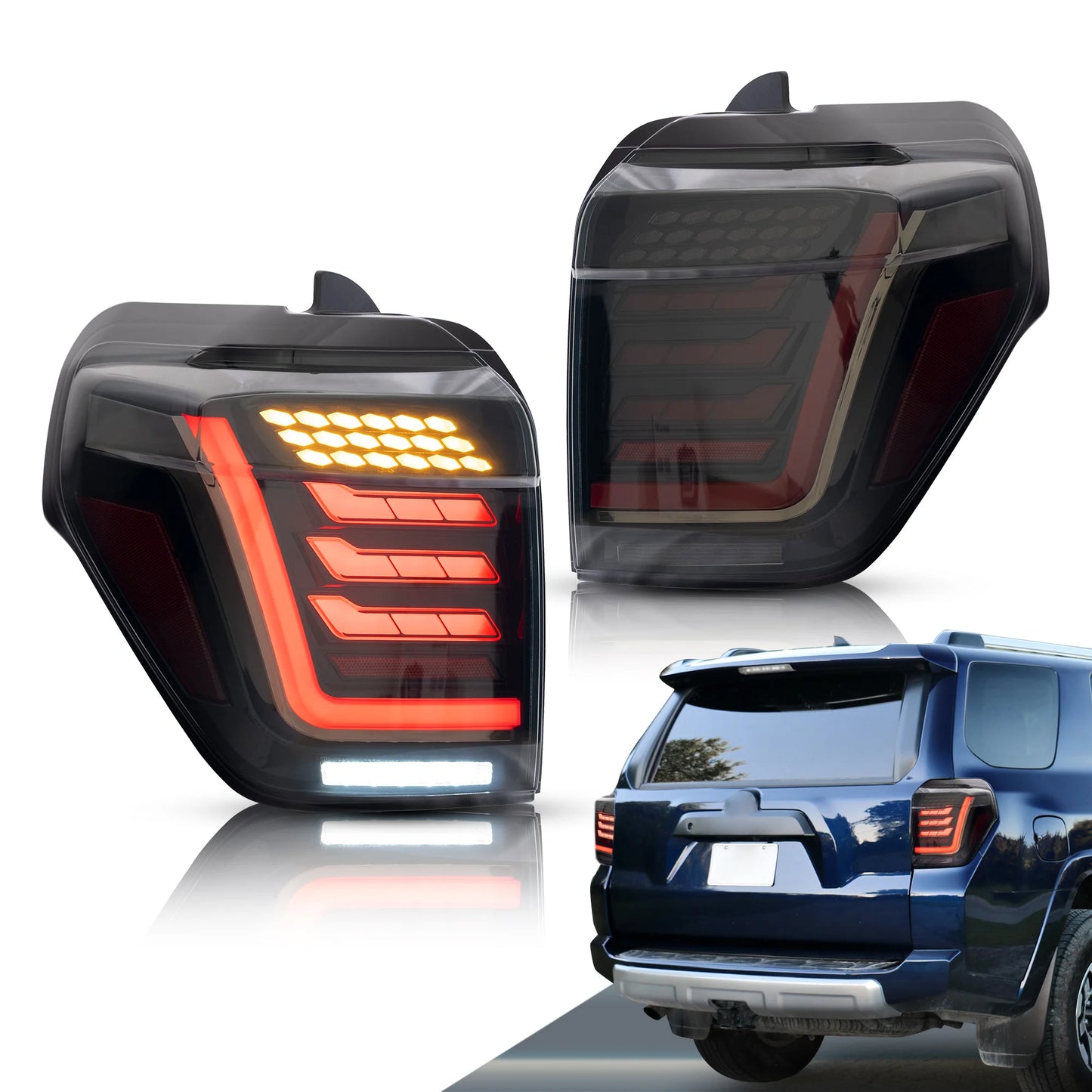 Fanali posteriori a LED completi per Toyota 4Runner 2014-2021 con animazione dinamica di avvio (magazzino USA e Canada)