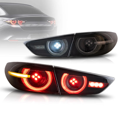 Fanali posteriori per Mazda 3 Axela berlina dal 2019 in poi con illuminazione dinamica di benvenuto (non adatto per Hatchback e Mazda 3 TCR)