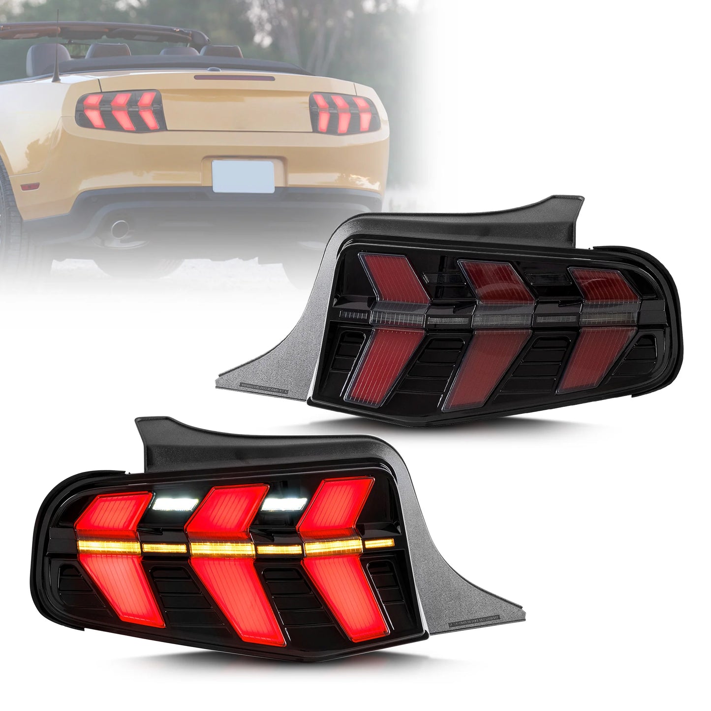 Luci posteriori a LED complete per Ford Mustang 2010-2012 con animazione di avvio Luci di marcia