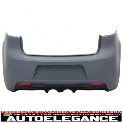 Rear bumper with full catback exhaust system suitable for vw golf vi (2008-2013) r20 design