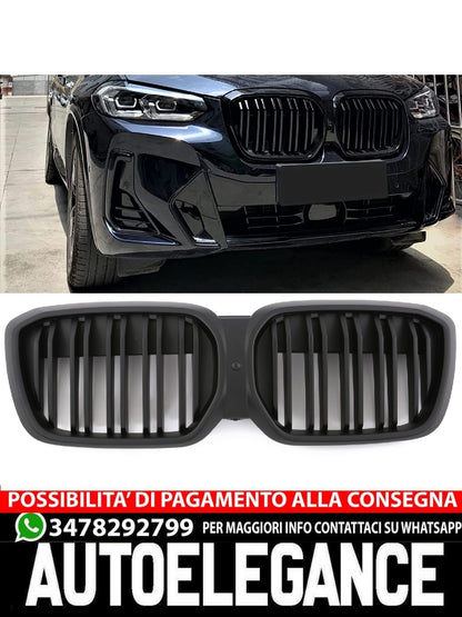 ADATTO PER BMW iX3 G08 LCI GRIGLIA SPORTIVA DOPPIA SPIRALE GRIGLIA NERO OPACO