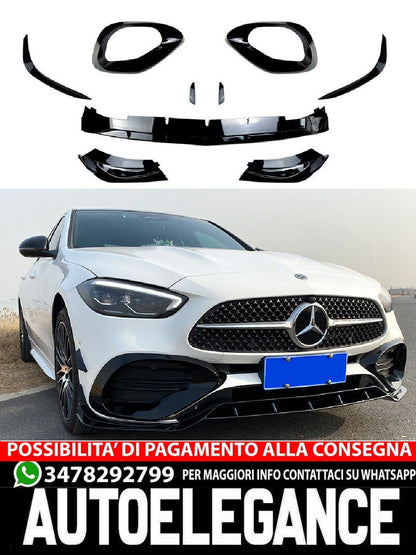 Adatto per W206 S206 Classe C Aero AMG Line spoiler labbro spoiler