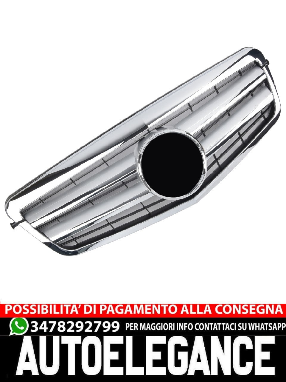 Griglia per Mercedes W212 S212 2009-2013 argento cromato AMG