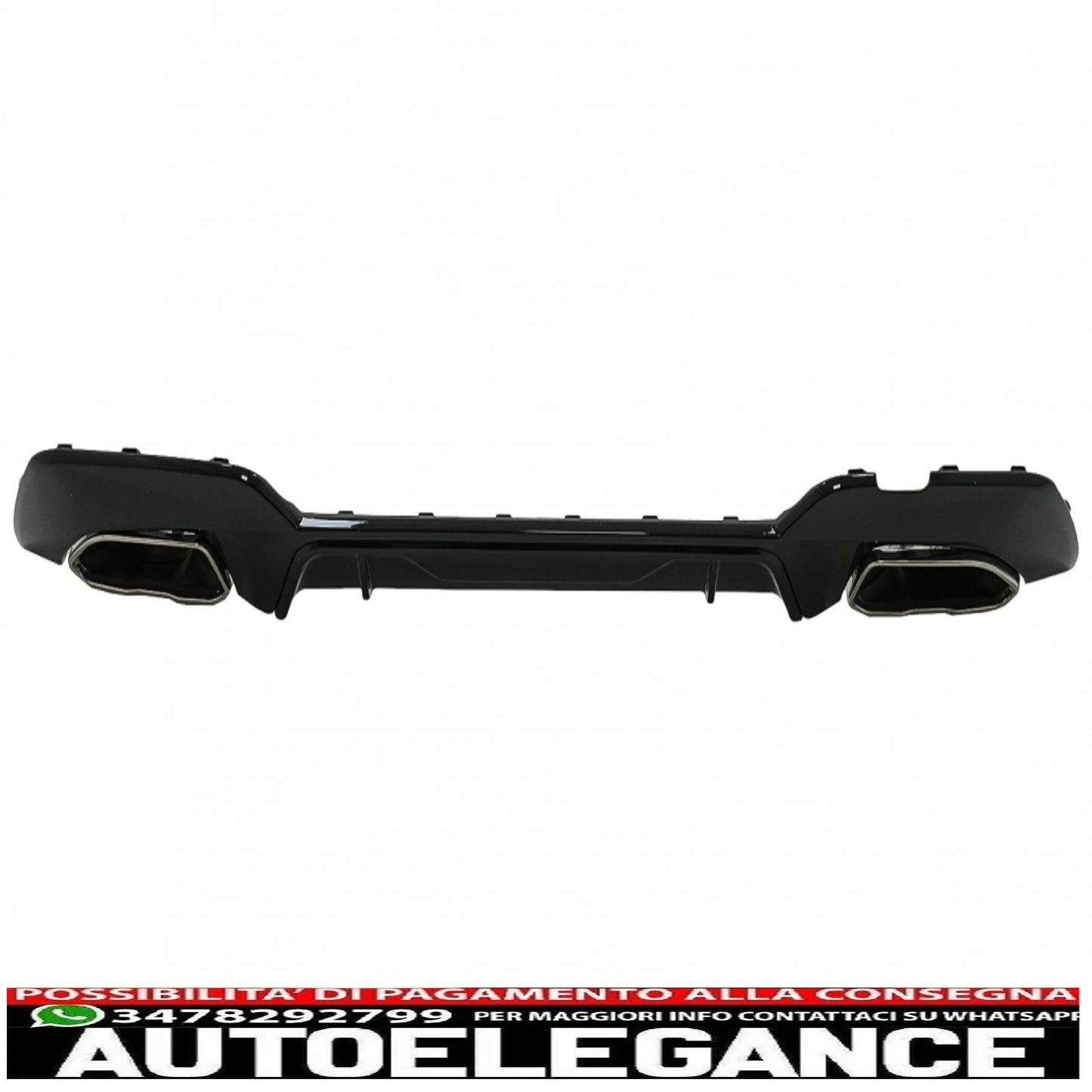 Diffusore mantovana per paraurti posteriore con terminali di scarico cromati adatto per BMW serie 3 G20 G28 berlina G21 Touring (2018-2022) M340i M Look