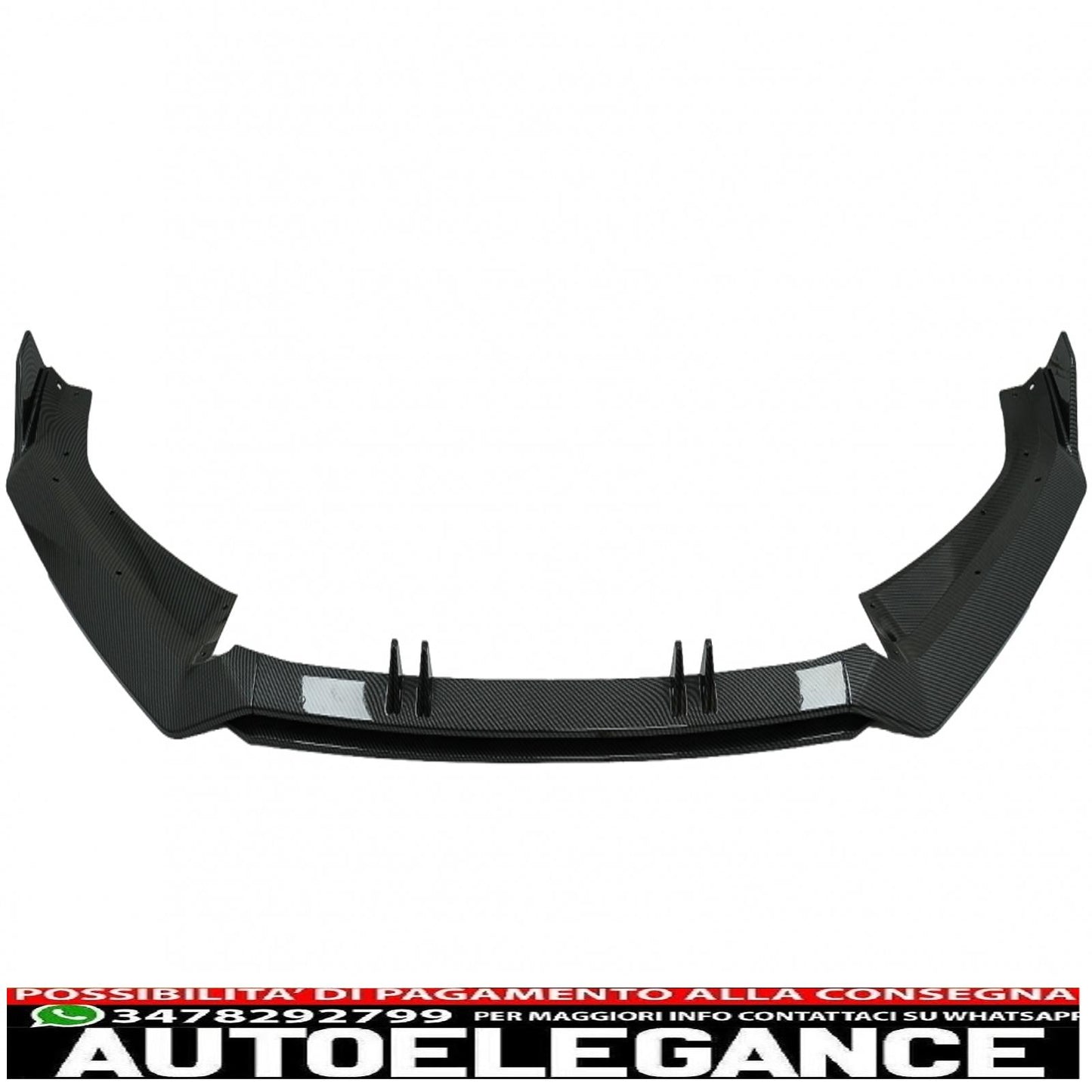 Spoiler aggiuntivo per paraurti anteriore adatto per audi a4 b9 8w s-line (2016-2018) carbon look