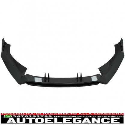 Spoiler aggiuntivo per paraurti anteriore adatto per audi a4 b9 8w s-line (2016-2018) carbon look