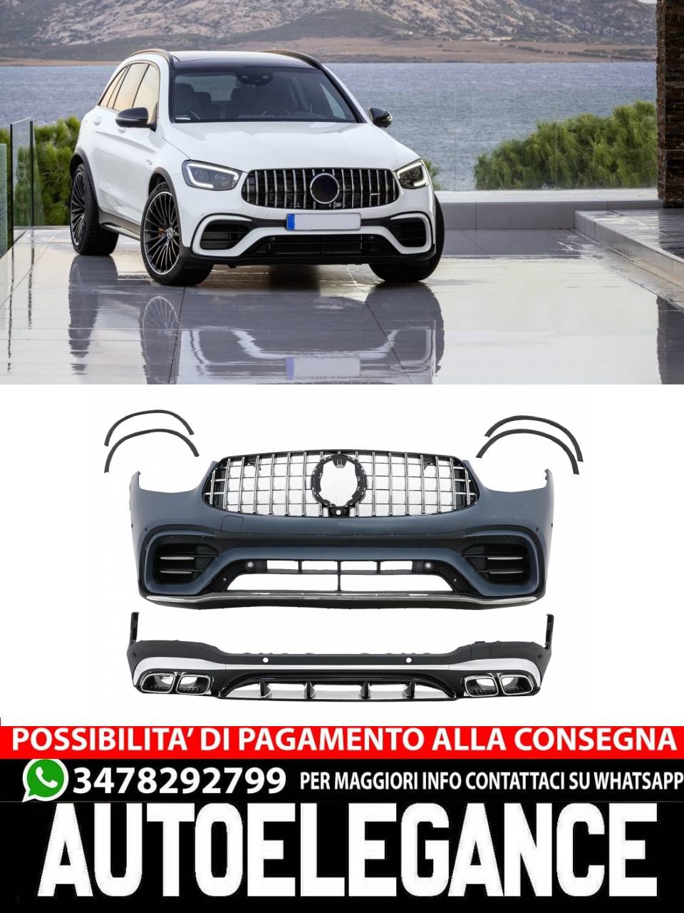 Body kit suitable for Mercedes GLC SUV Facelift X253 (2020 onwards) 