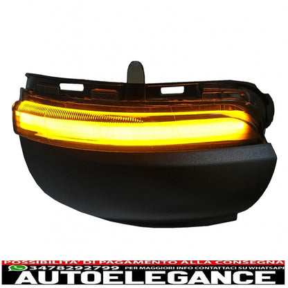 Dynamic LED Mirror Indicator Suitable for VW Golf 6 Hatchback (2008-2013) Touran (2010-2015) Smoke 