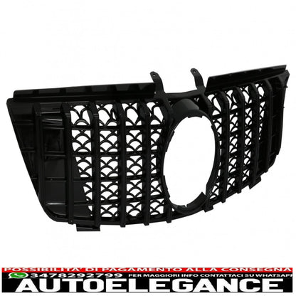 griglia anteriore centrale adatta per mercedes ml w164 (2005-2008) gt-r panamericana design nero pianoforte