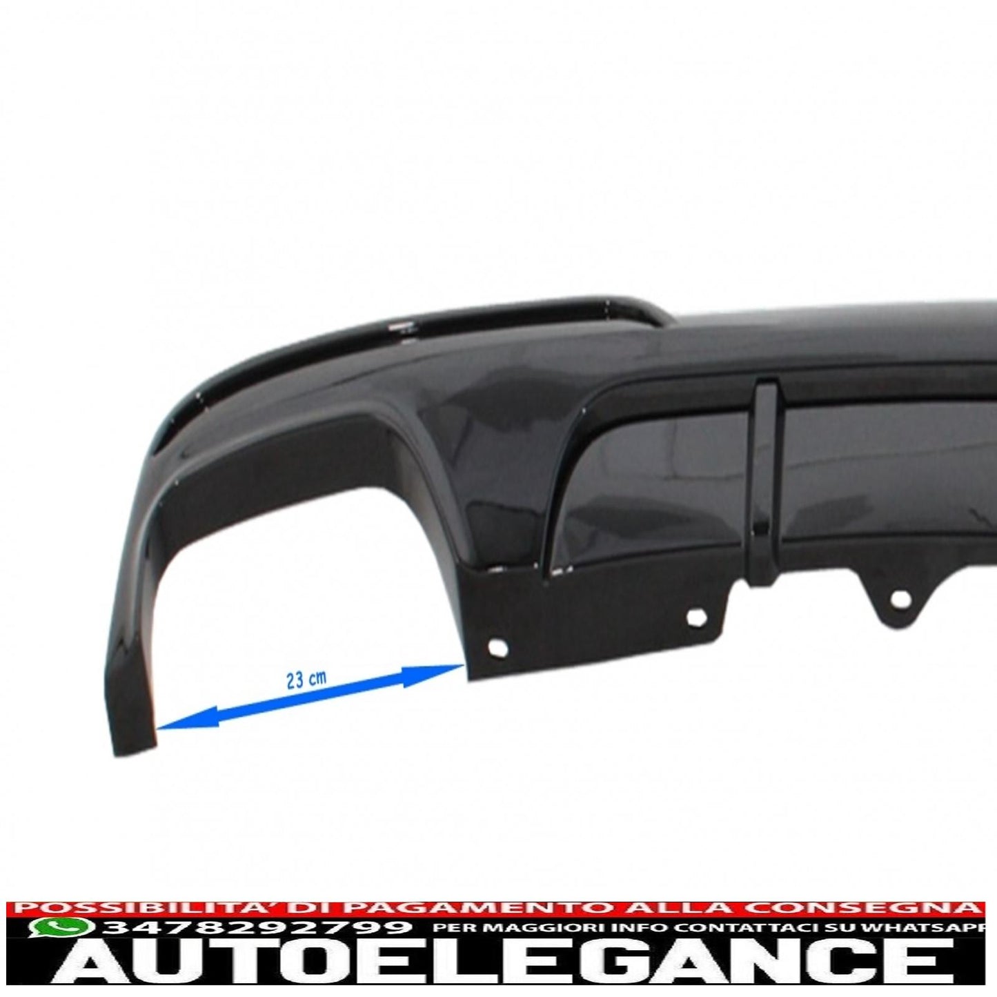 diffusore d'aria a doppia uscita adatto per bmw serie 5 f10 f11 (2011-2017) m-performance design nero pianoforte