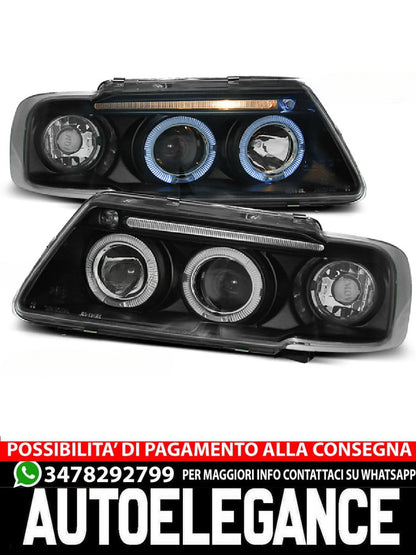 FARI ANTERIORI ANGEL EYES NERO adatti per AUDI A3 8L 08.96-08.00