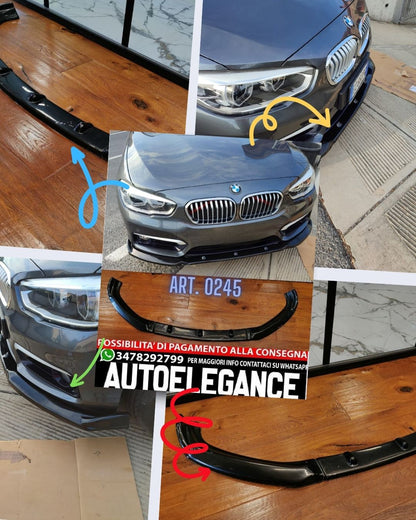 SPLITTER ADATTO PER BMW SERIE 1 F20 2015-2019 STANDARD NERO LUCIDO