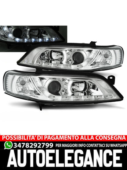 HEADLIGHTS FOR OPEL VECTRA B 01.99-03.02 CHROME DAYTIME 