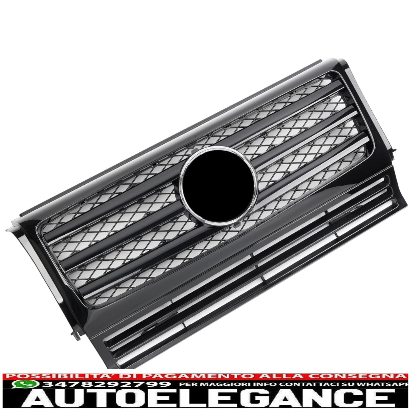 Sport radiator grille suitable for Mercedes W463 G 1990-2018 glossy black look 