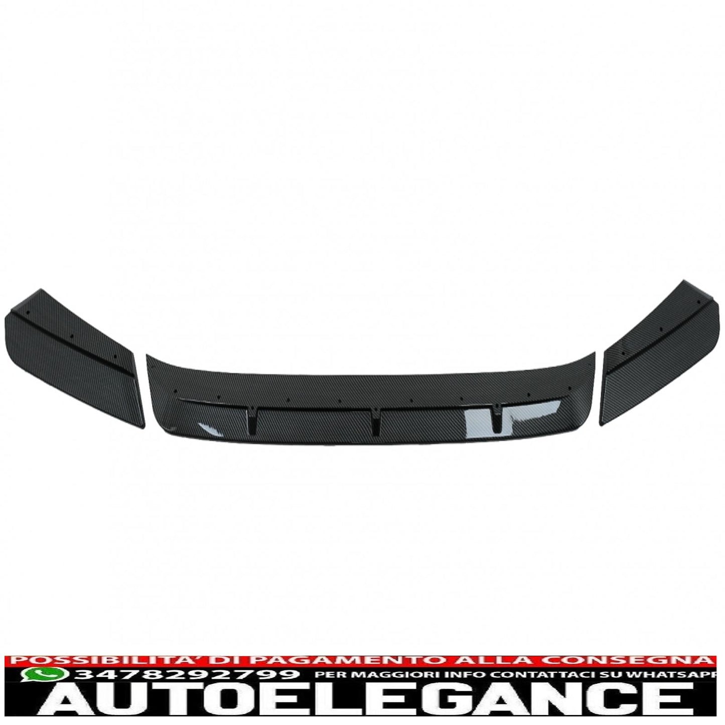 Front bumper spoiler lip suitable for bmw x3m g01 x4m g02 (2018-2020) m sport carbon look 