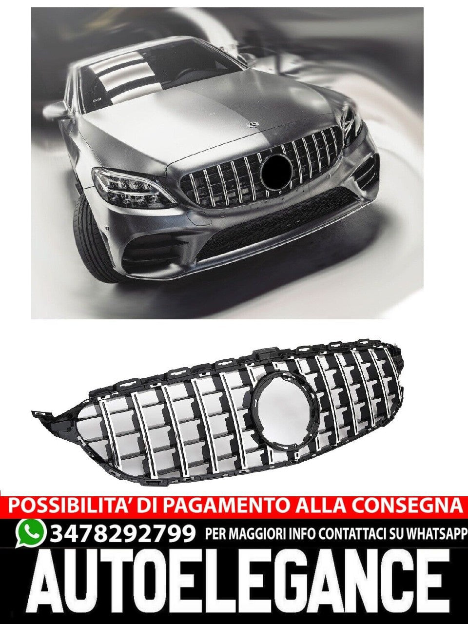 Griglia sportiva per Mercedes W205 FACELIFT Panamericana AMG GT OPTIK