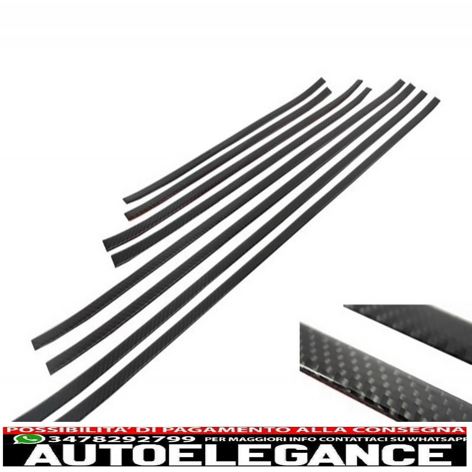 Aggiungi sulle modanature delle porte strisce in carbonio con decalcomanie laterali adesivo in vinile nero opaco adatto per Mercedes Classe G W463 (1989-2018) AUTOELEGANCERICAMBI