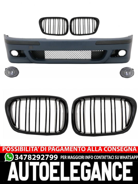 Paraurti anteriore adatto per BMW Serie 5 E39 (1995-2003) con Fendinebbia