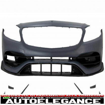 complete body kit with exhaust tips suitable for mercedes a-class w176 (2012-2018) restyling a45 design