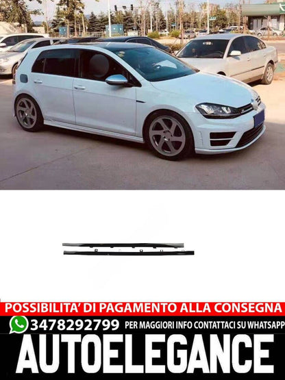 MINIGONNE LATERALI IN ABS negro lucido per VW Golf 7/7.5 / 7 / 7.5 R-line 2012-20