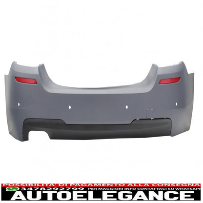 paraurti posteriore e minigonne laterali con diffusore e terminali di scarico in alluminio adatti per BMW Serie 5 F10 (2011-2017) design M-Performance
