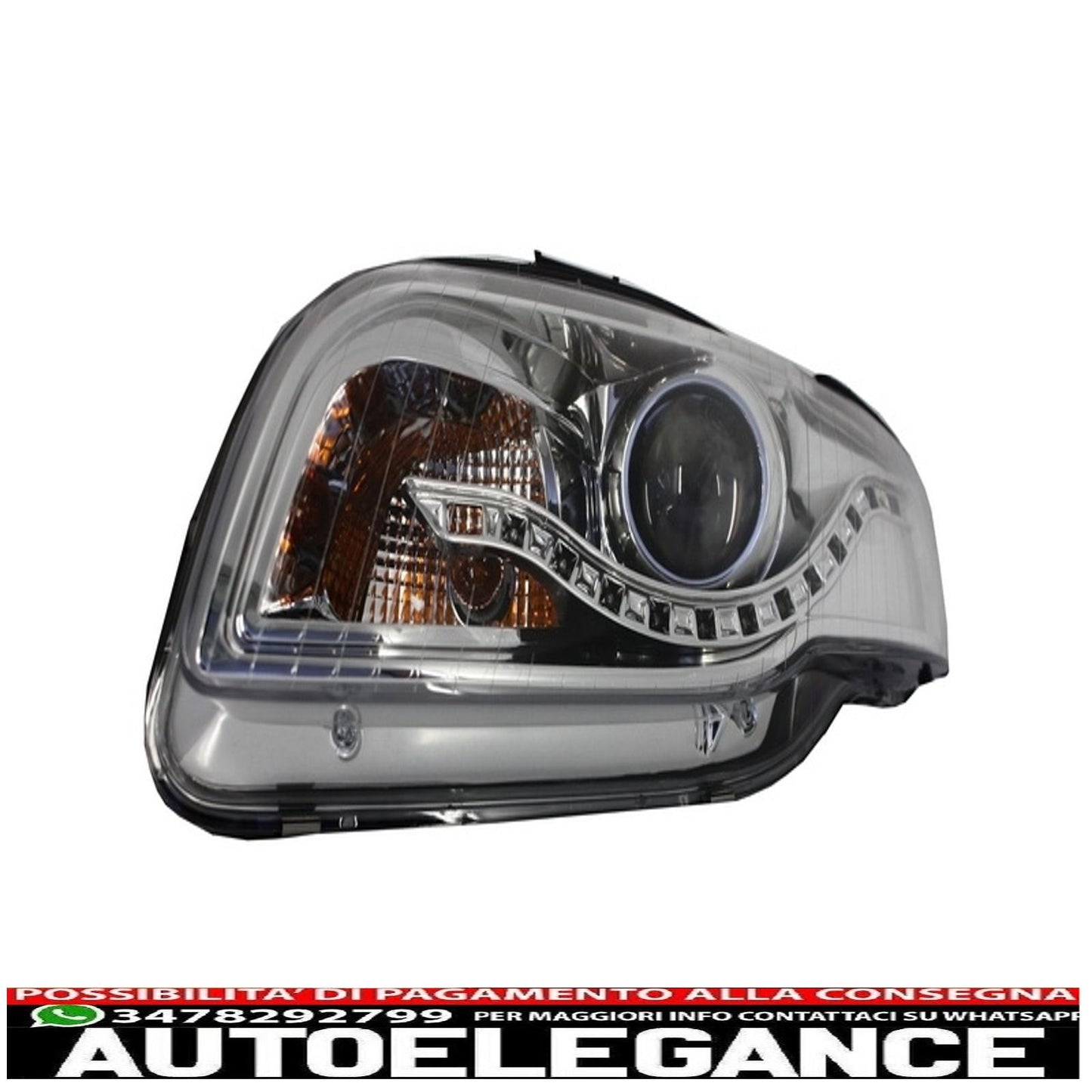 headlights suitable for audi a4 b7 04-08 drl optik led daytime running lights 