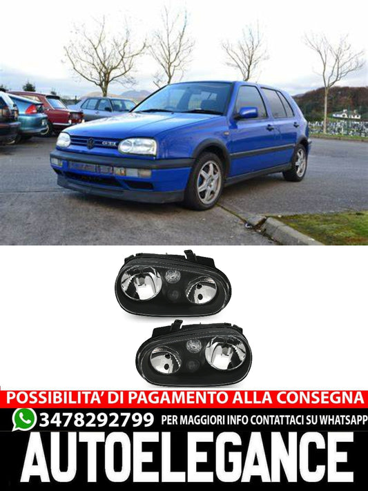 Retrovisore in vetro trasparente H7 H1 H3 con nebbia nero - Coppia per VW Golf 4