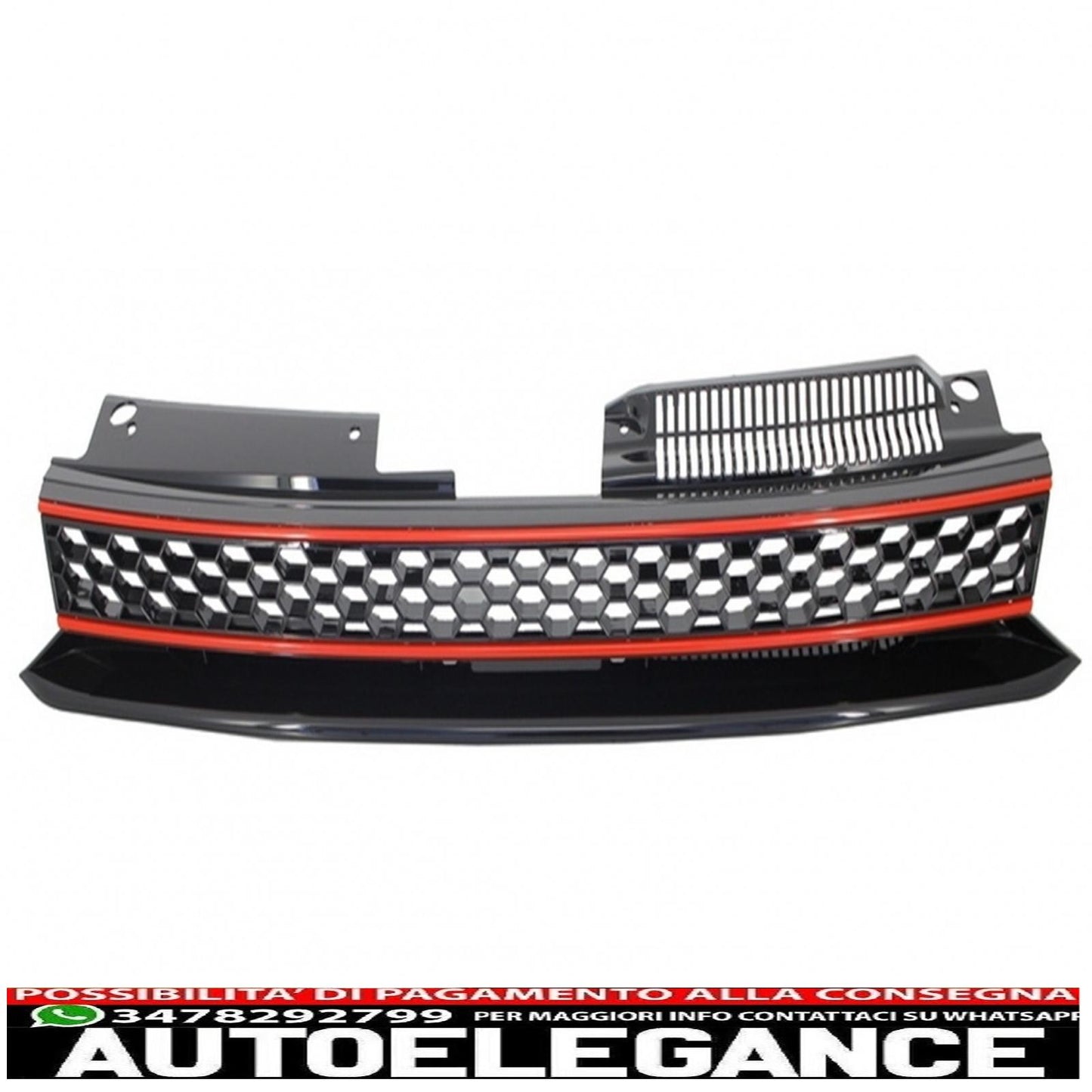 Badgeless Honeycomb Grille with Osram Xenon Headlights Dynamic Sequential LED Turning Lights GTI Design Fit for VW Golf 6 Vi 2008-2012. 