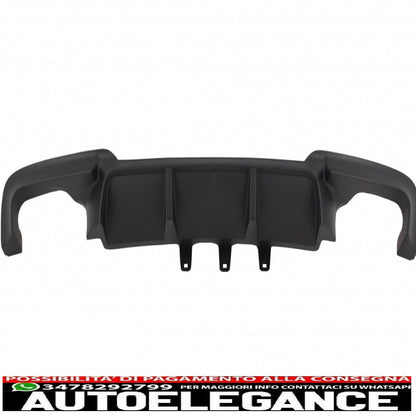 diffusore d'aria a doppia uscita adatto per bmw f10 serie 5 (2011-2017) design m-performance con terminali di scarico m-power cromati