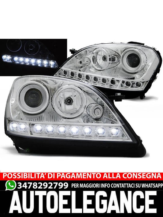 DAYLIGHT CHROME HEADLIGHTS for MERCEDES W164 ML M-CLASS 05-07 