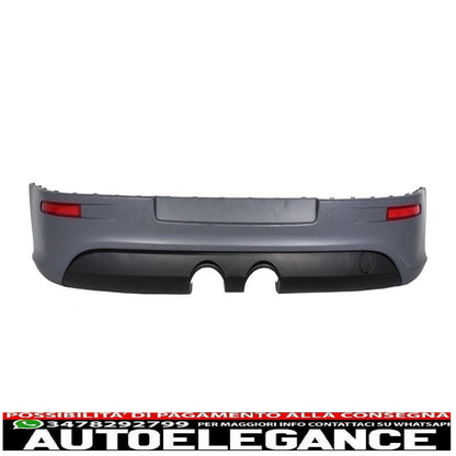 rear bumper extension complete exhaust system suitable for vw golf v 2003-2008 with red/smoke rear lights dynamic look r32