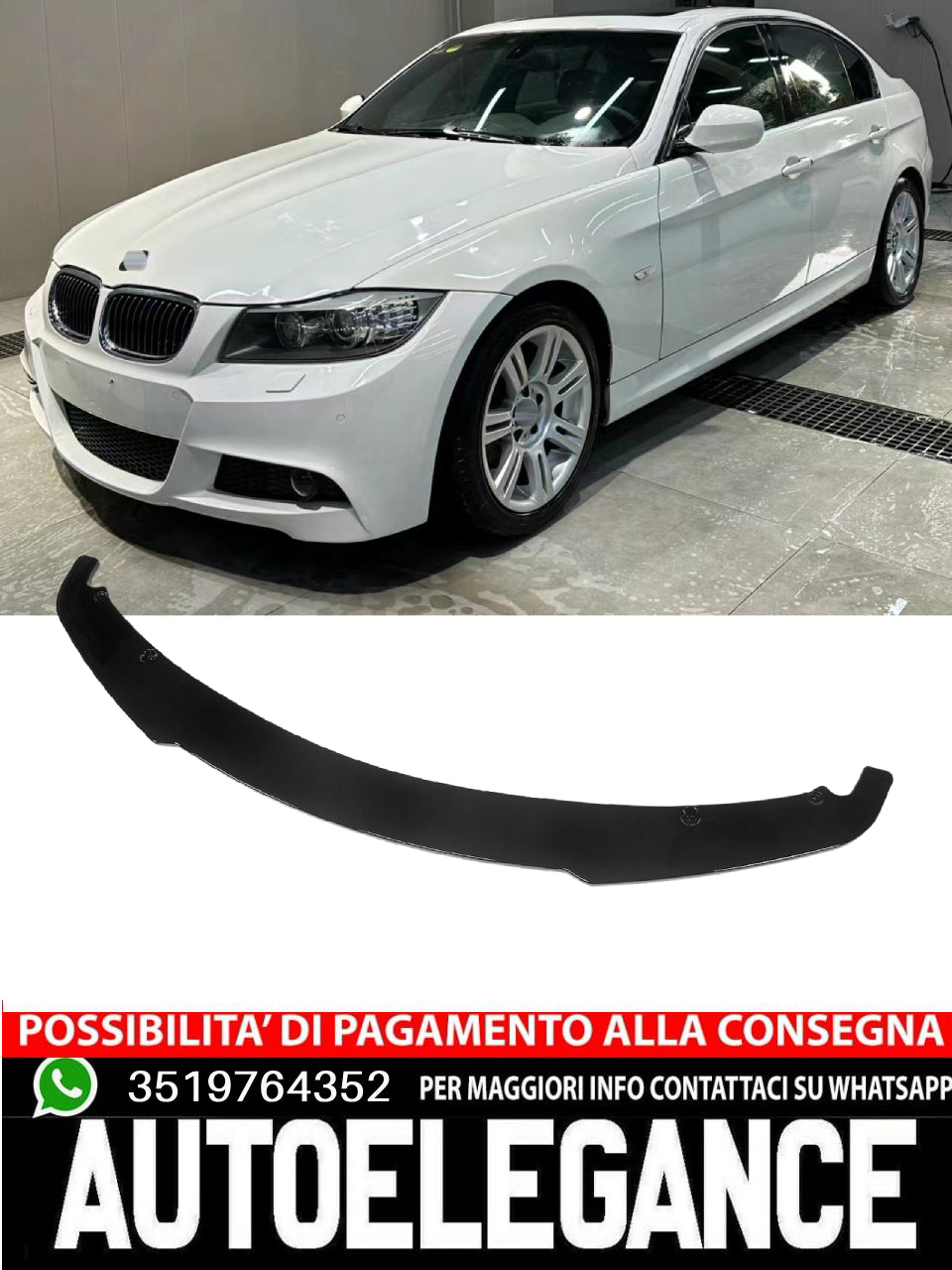 Front Lip Spoiler Lip Front Sword Fit For BMW 3 Series E90-E93 