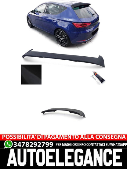 Spoiler posteriore sul tetto sportivo performance opaco per sedile Leon 3 12-20