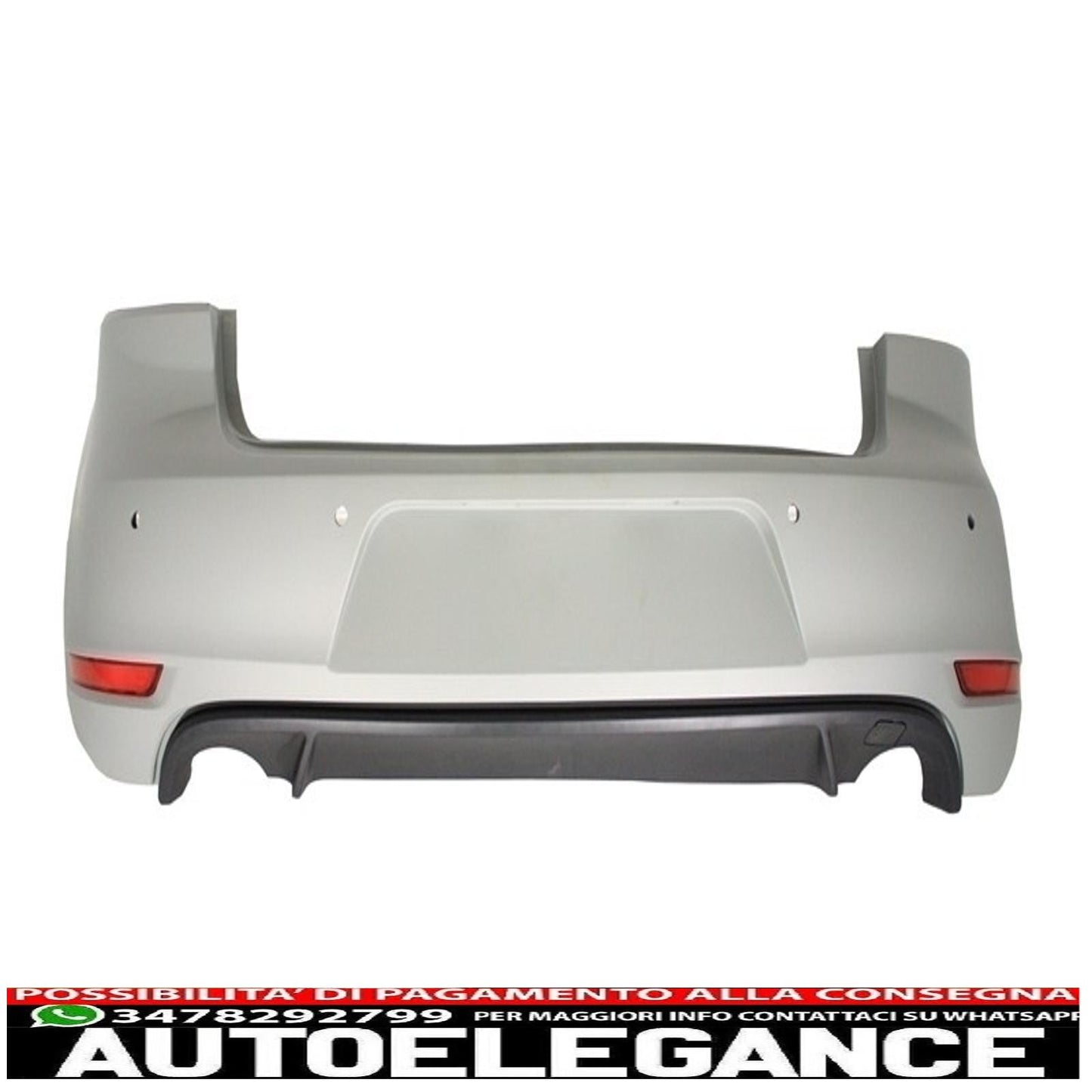 paraurti posteriore adatto per vw golf 6 vi (2008-2012) con impianto di scarico completo e fanali posteriori full led luci di svolta sequenziali dinamiche design gti