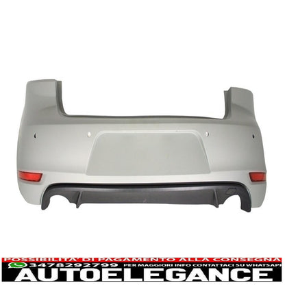 paraurti posteriore adatto per vw golf 6 vi (2008-2012) con impianto di scarico completo e fanali posteriori full led luci di svolta sequenziali dinamiche design gti