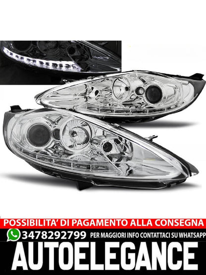 Fari per FORD FIESTA MK7 08.08-09.12 LUCE DIURNA CROMATA