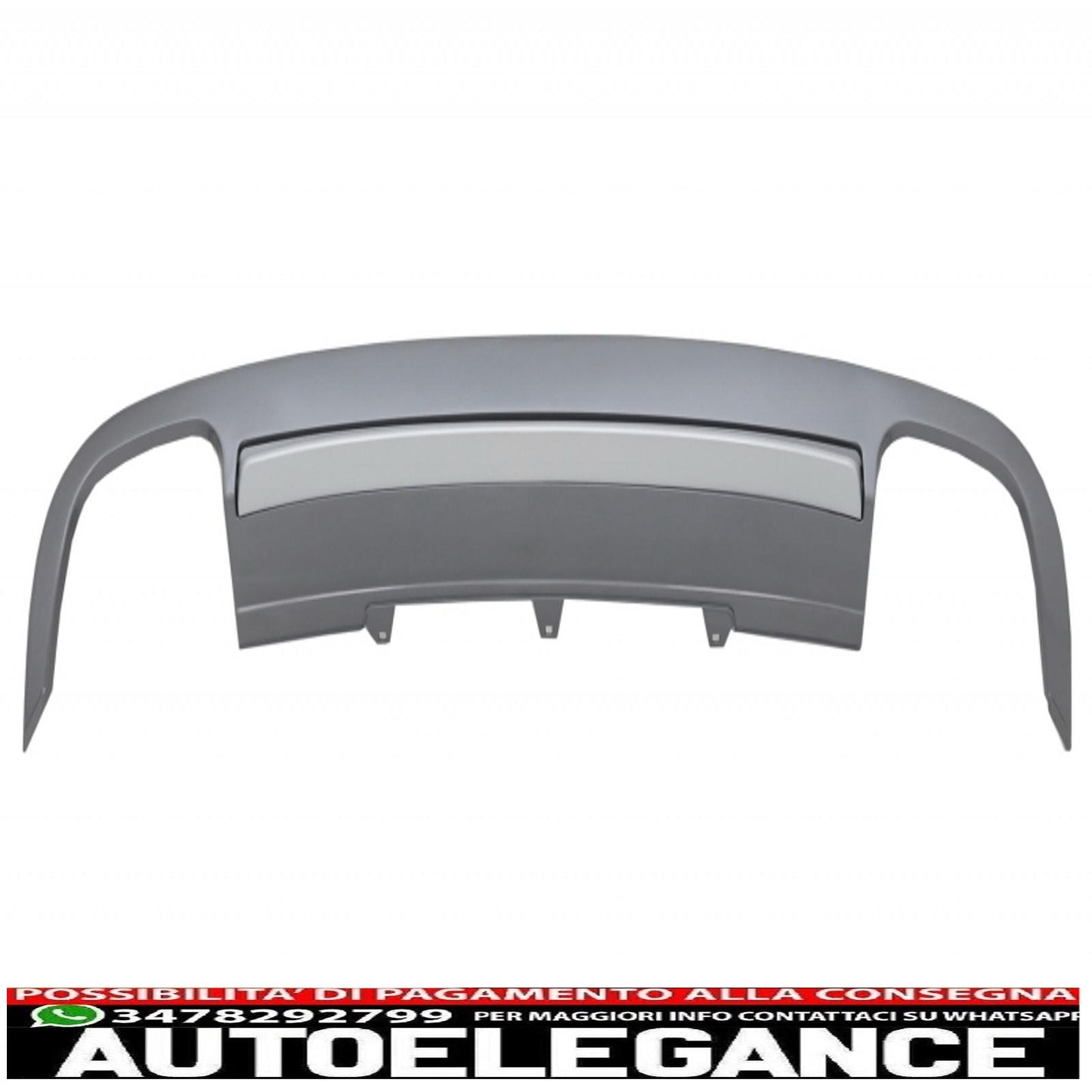 Diffusore mantovana paraurti posteriore adatto per audi a5 8t 4d sportback s-line non restyling (2007-2011) con terminali di scarico