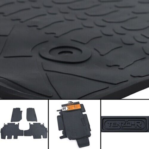 Premium Rubber Floor Mats Set 4pcs Black for Jeep Wrangler JK 07-19