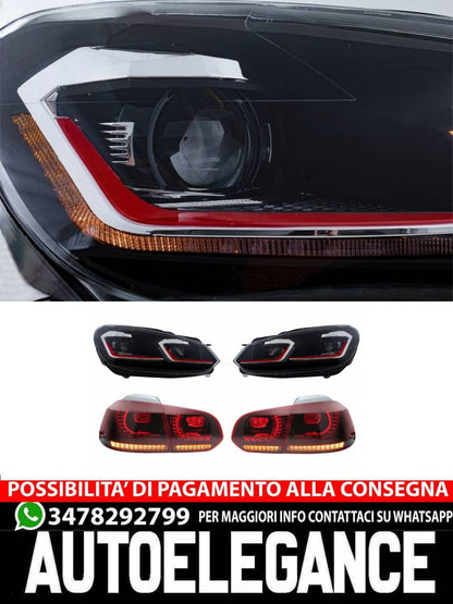 Fari anteriori e posteriori a LED adatti per VW Golf 6 VI (2008-2013)
