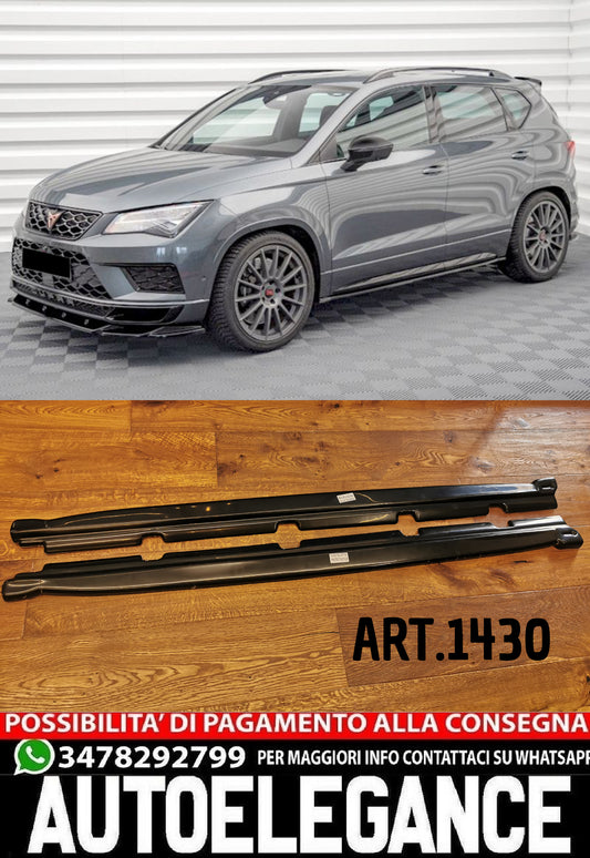 UNDER SKIRTS SUITABLE FOR CUPRA ATECA MK1 2018-2021 GLOSS BLACK BLACK DESIGN