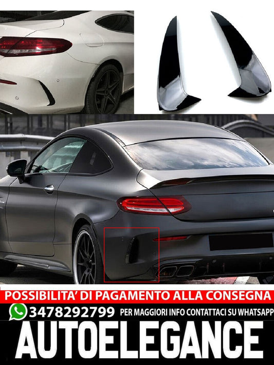 AMG LOOK FLICS AERO FLAPS NERO ADATTO PER MERCEDES C205 A205 AUTOELEGANCERICAMBI