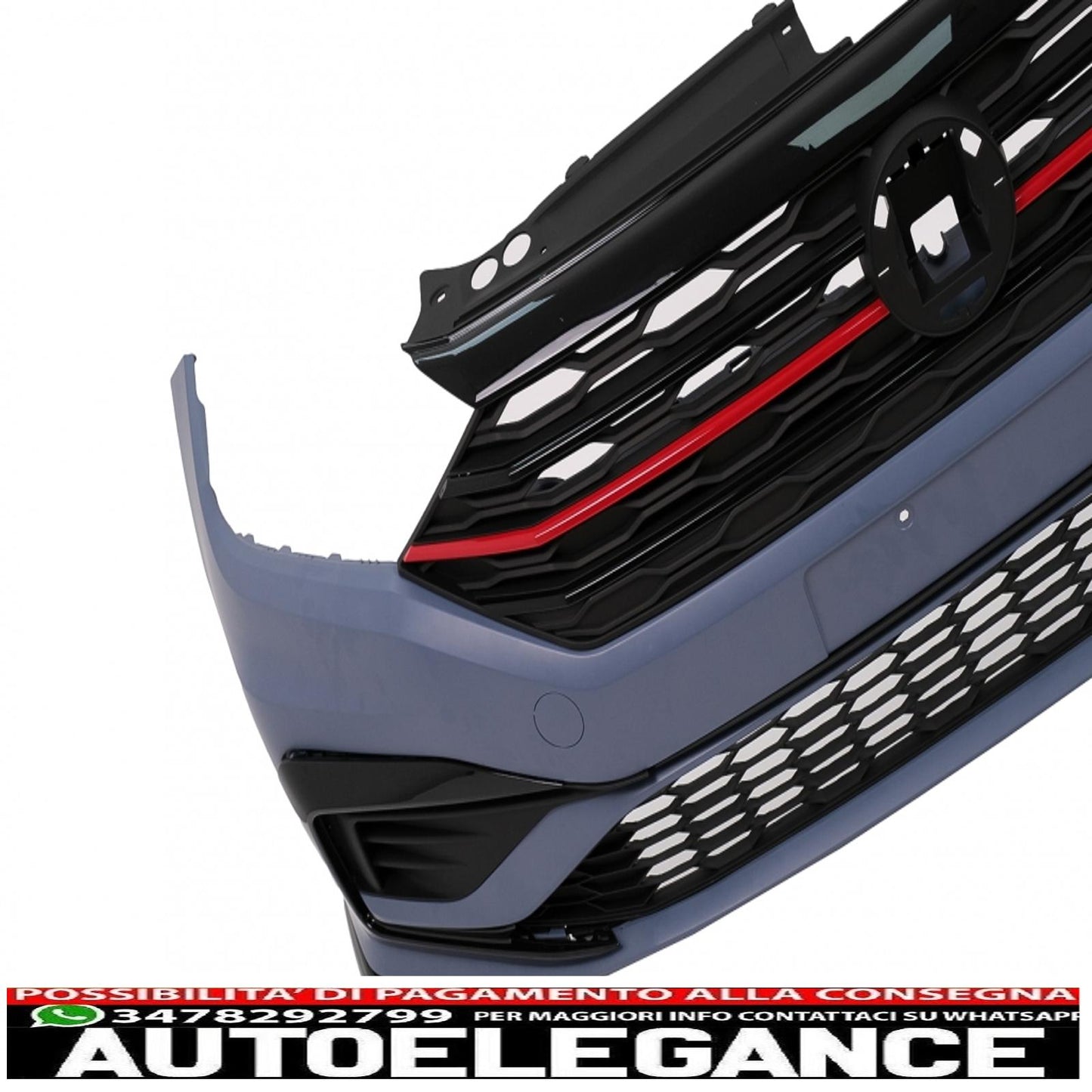 front bumper with center grille suitable for vw jetta mk7 (2019-2021) gli design