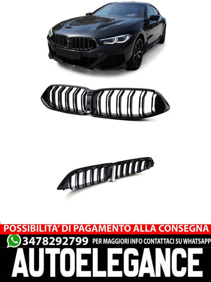 Glossy Double Bar Sport Radiator Grille for BMW 8 Series G14 G15 G16