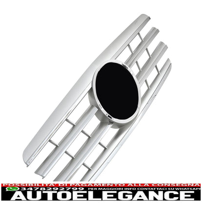 griglia sport griglia radiatore adatto per mercedes w210 s210 e 1999-2002 argento + cromo-mostra il titolo originaletesto originalegrill sport kühlergrill passt für mercedes w210 s210 e 1999-2002 silber + chrom