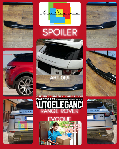 SPOILER POSTERIORE ADATTO PER RANGE ROVER EVOQUE 2011-2015 LOOK NERO LUCIDO
