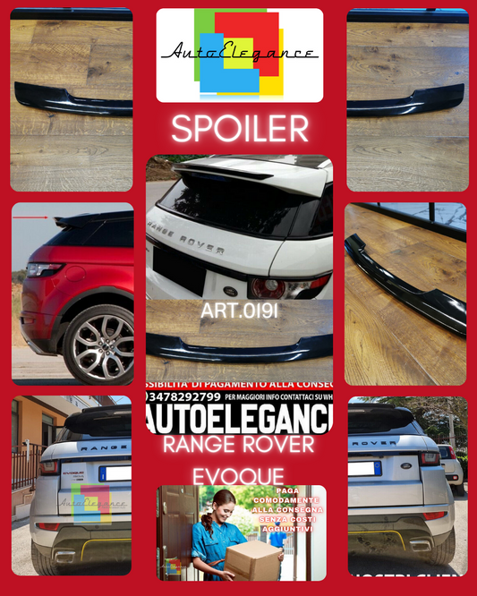 REAR SPOILER SUITABLE FOR RANGE ROVER EVOQUE 2011-2015 GLOSS BLACK LOOK 