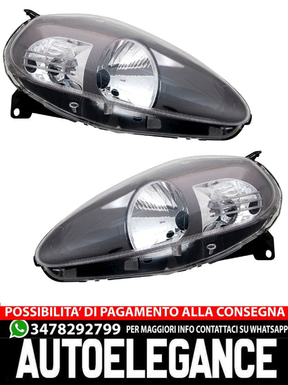 Headlight set for Fiat Grande Punto 199 from 2008 - Facelift SPORT Anthracite LWR 