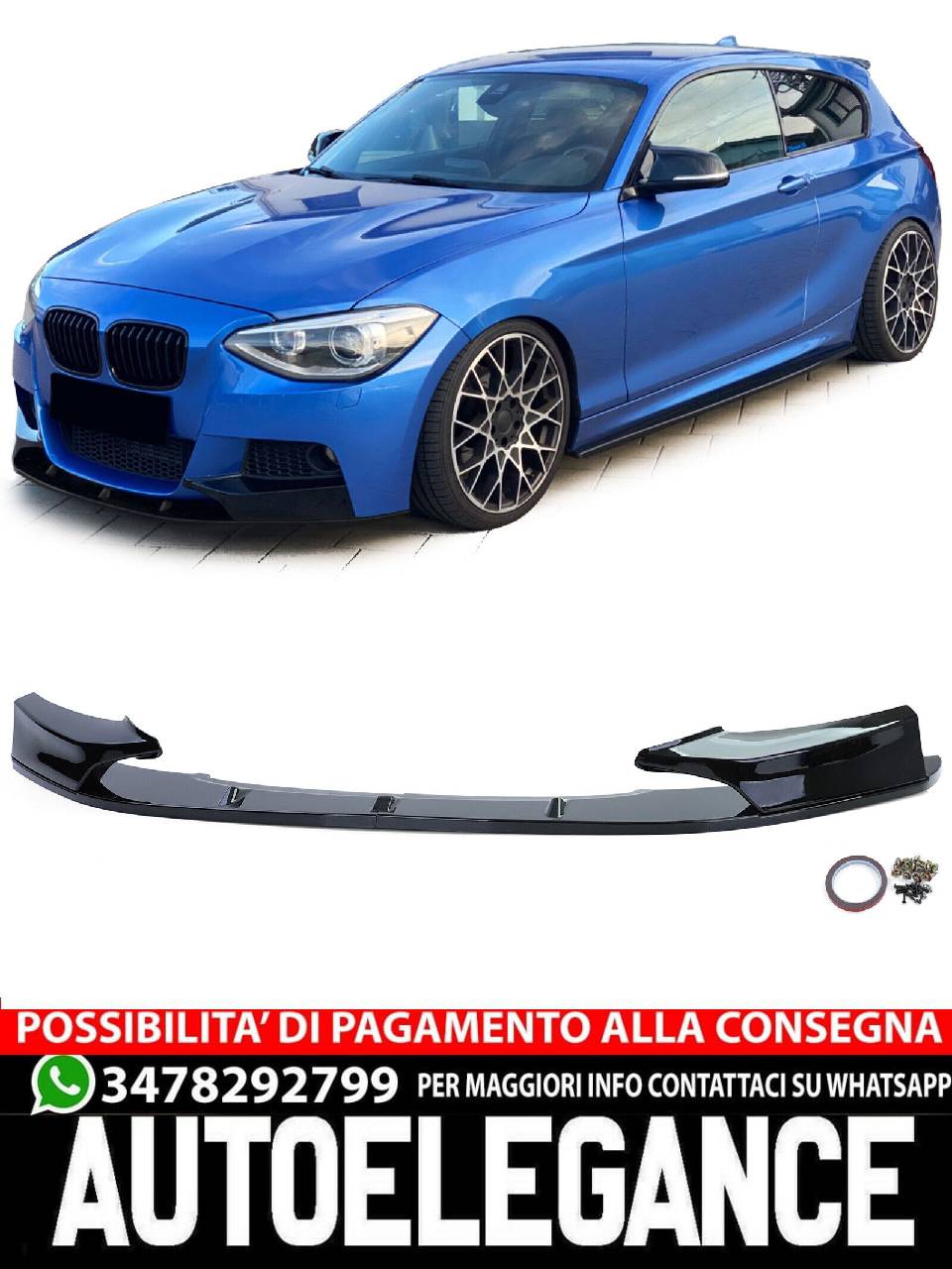 SPLITTER adatto per BMW 1er F20 F21 10-14