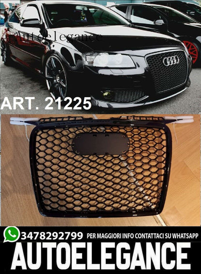 SIDE FOG LIGHT GRILLS SUITABLE FOR AUDI A3 8V 2012-2015 RS3 HONEYCOMB DESIGN