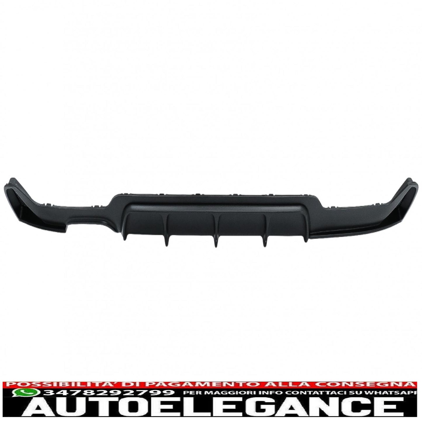 diffusore paraurti posteriore adatto a bmw serie 4 f32 f33 f36 (2013-2019) coupe cabrio m design sinistra doppia uscita nero